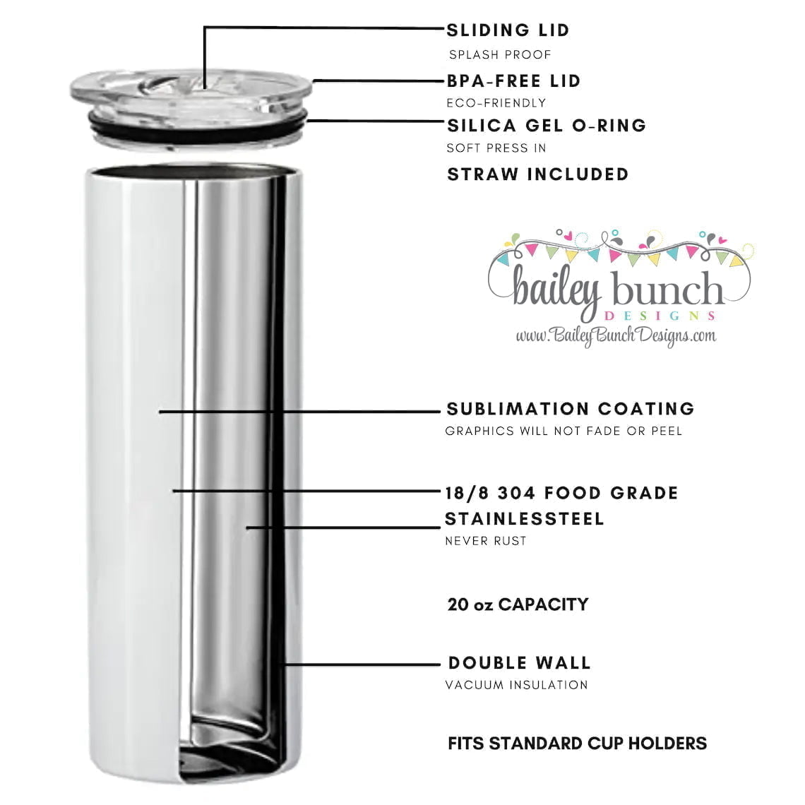 20oz Shimmer Stainless Steel Tumbler with Straw & Lid