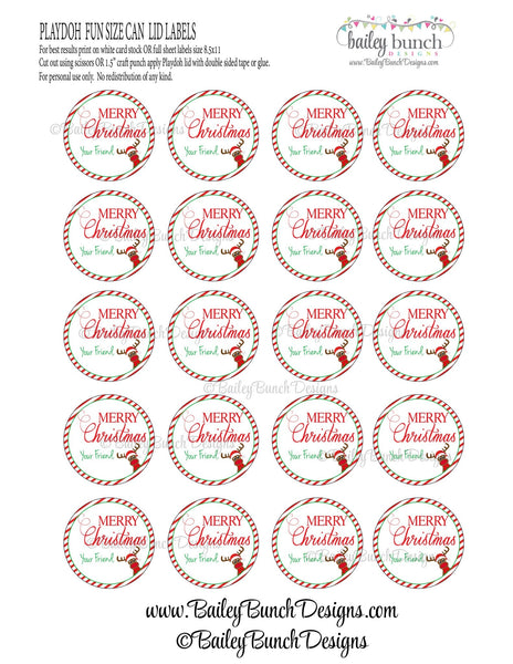 Playdoh Treat Bags, Christmas Favors IDPLAYDOH0520 - Bailey Bunch Designs