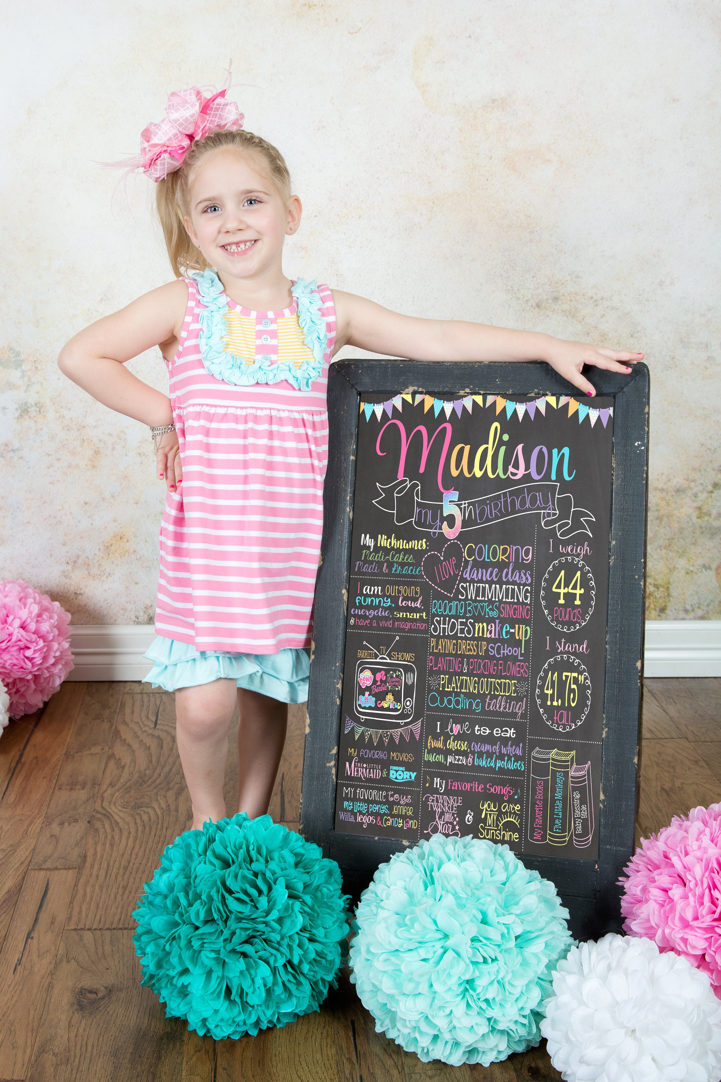 Rainbow Spots Milestone Birthday Poster Printable First 