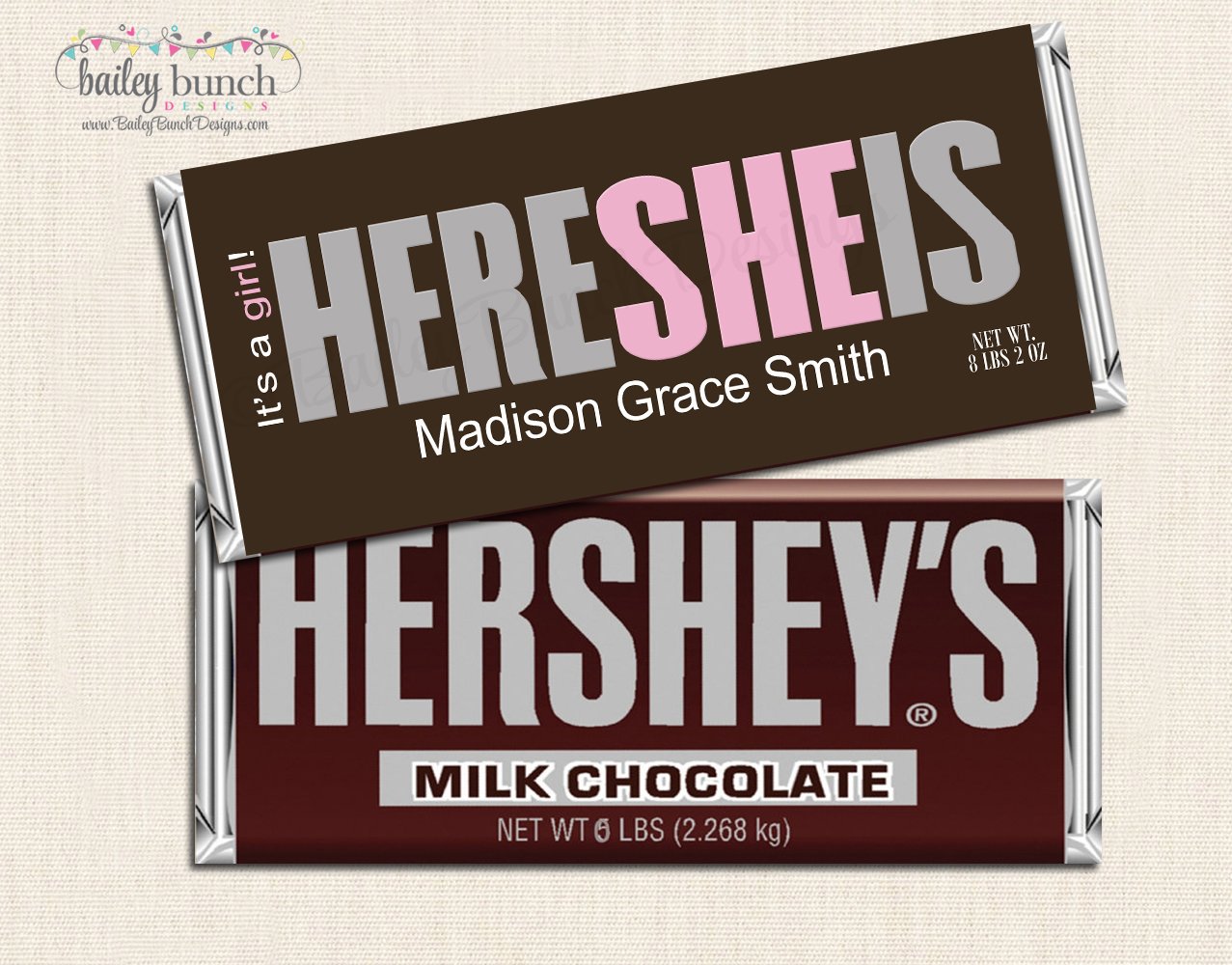 Designer Candy Wrapper Hershey's Candy Wrapper Chocolate 