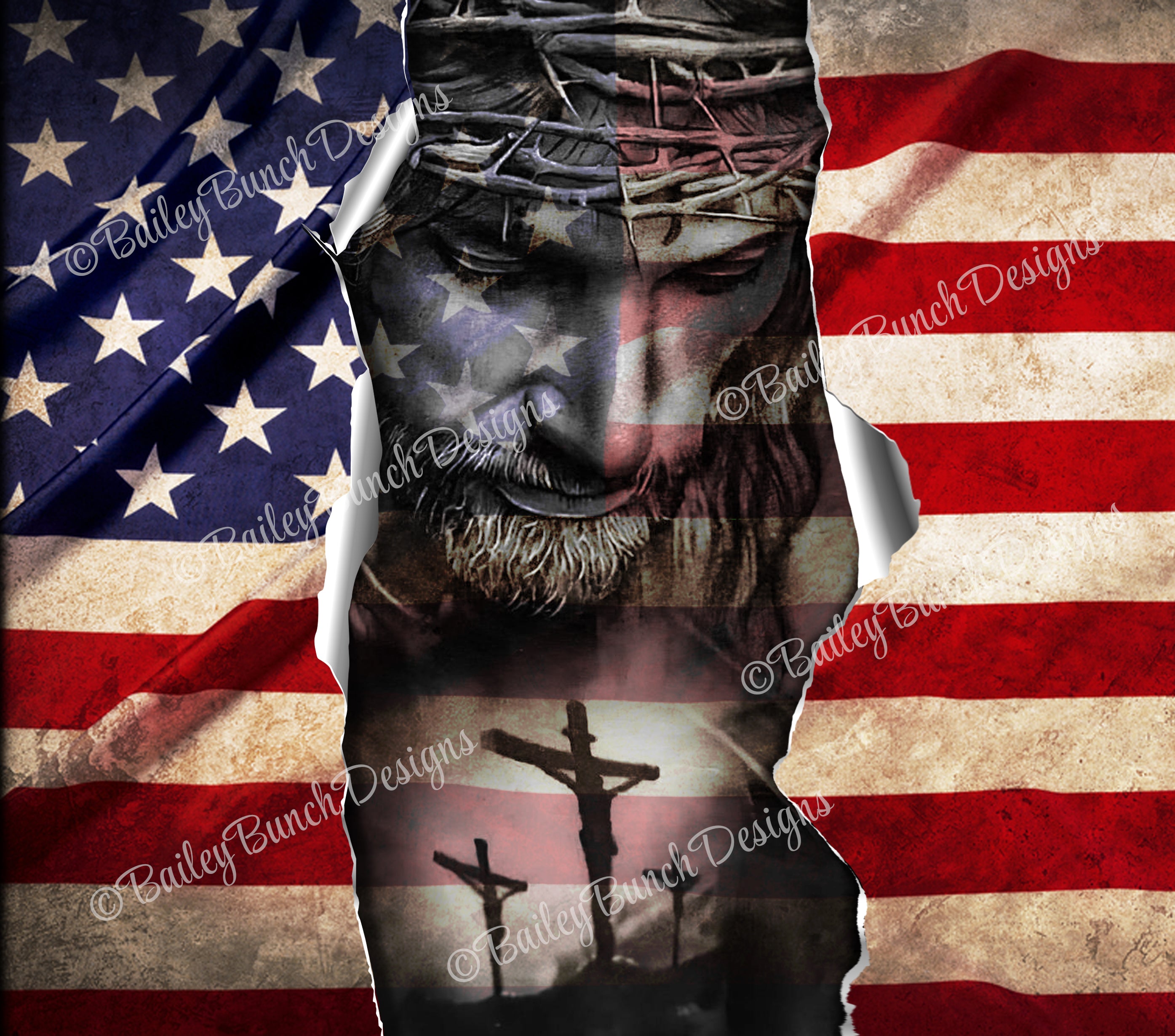 American Flag And Cross Images