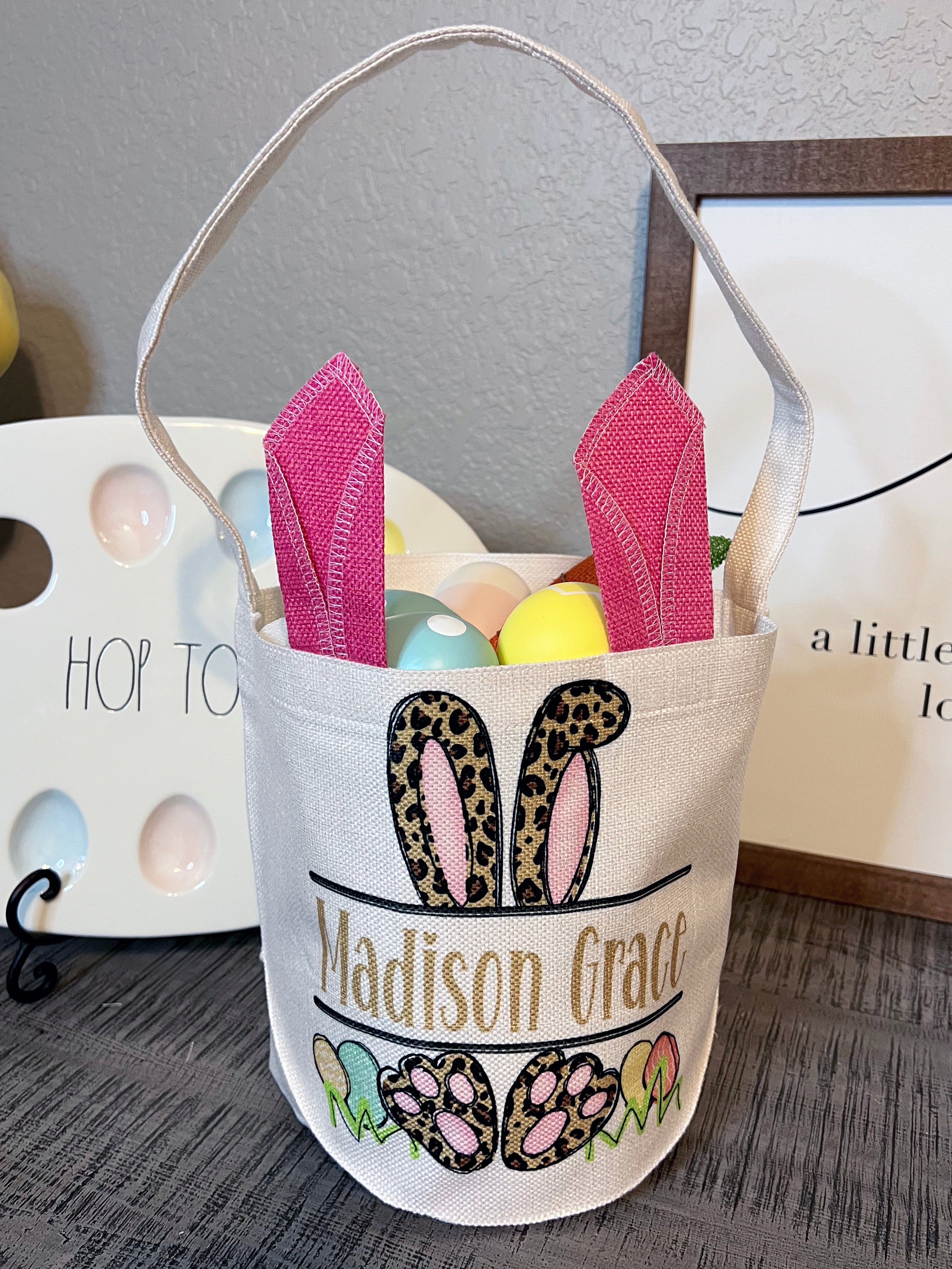 Personalized 15'' Easter Sloth Basket Custom Easter Basket with Embroidered  Name Plush Easter Egg Hunting Basket for Kids Decor Gifts, Brown